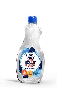 Alcool Em Gel 70% Antisséptico 440g/500ml - Solut