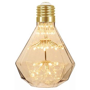 Lampada Led D95 2W Fireworks Vintage Ambar - Taschibra