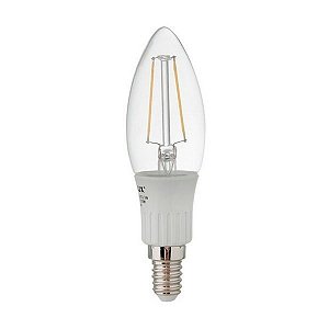 Lampada LED Vela Filamento 3W 2700K - Ourolux