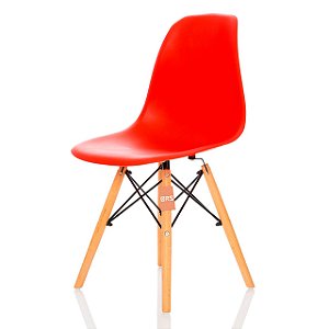 Conjunto 6 Cadeiras Charles Eames Eiffel DSW - Vermelha - BRS