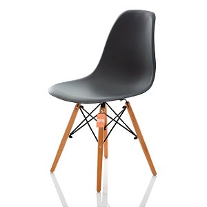 Conjunto 2 Cadeiras Charles Eames Eiffel DSW - Cinza Escuro - BRS