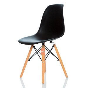 Conjunto 2 Cadeiras Charles Eames Eiffel DSW - Preta - BRS