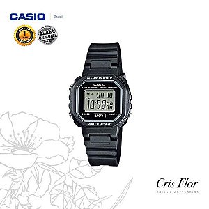 Relógio Casio Mini Preto Borracha LA-20WH-1A
