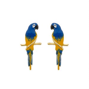 Brinco Banhado Arara Azul Resinada