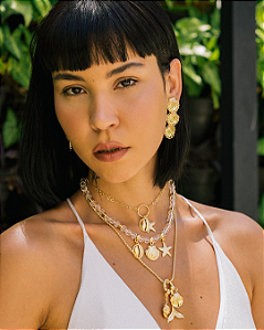 Brinco Fundo do Mar Concha Tripla Articulada