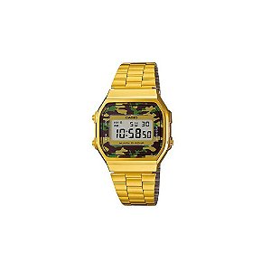 Relógio Casio Camuflado Dourado A168WEGC-3DF