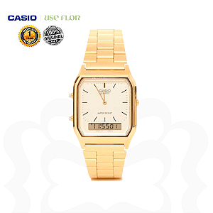 Relógio Casio Analógico Dourado AQ-230GA-9DMQ