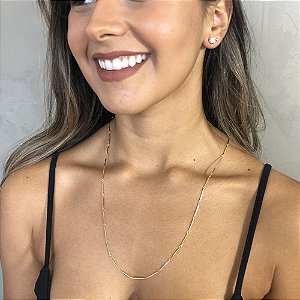 Colar Longo Banhado Palito