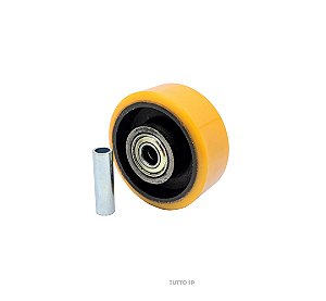 RODA 312 DE PU C/ ROLAMENTO DE ESFERAS - 75X32MM / R 312 PE / RU 312S