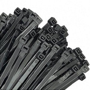 ABRAÇADEIRA DE NYLON - 200 X 4,8 MM COR PRETA (PC100 UN)