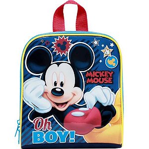 Lancheira Escolar Infantil Mickey Mouse 9304 Vermelha