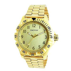 Relógio Triton Masculino Dourado - Gold MTX293