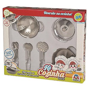 Kit Cozinha Inox Tacho – Braskit Brinquedos