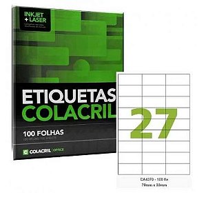 ETIQUETA CA4370 COLACRIL