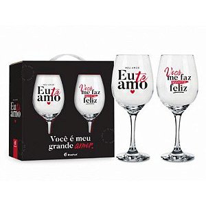 KIT TAÇA C/2 MEU AMOR TE AMO