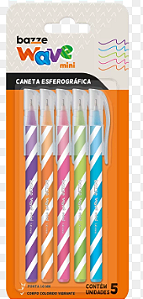 CANETA MINI ESFEROGRÁFICA WAVE 1.0 COM 5 UNI