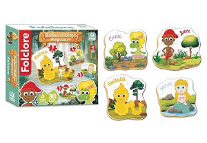 QUEBRA-CABEÇA NIG BRINQUEDOS FOLCLORE 30 PEÇAS EM MADEIRA