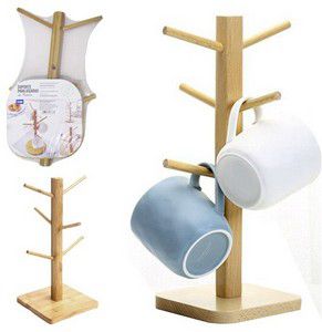 SUPORTE PARA XÍCARAS DE BAMBU