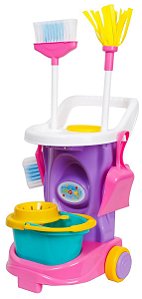 KIT DE LIMPEZA ROSA CLEANING TROLLEY
