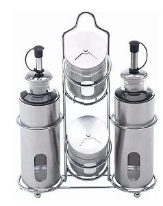 GALHETEIRO 4 PEÇAS EM INOX