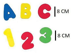 BRINQUEDO PEDAGOGICO EVA ALFANUMERICO 8CMX5MM 36 PEÇAS