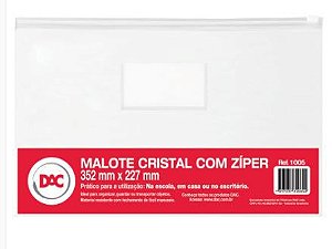 MALOTE CRISTAL C/ ZIPER A4 DAC