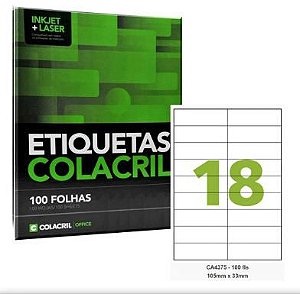 ETIQUETA CA4375 COLACRIL C/100