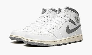 TÊNIS NIKE AIR JORDAN 1 MID NEUTRAL GREY (BOX REPLACE)