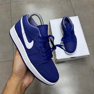 TÊNIS NIKE AIR JORDAN 1 LOW DEEP ROYAL BLUE (COMPLETO)