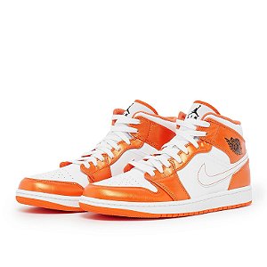 TÊNIS NIKE AIR JORDAN 1 MID SE "ELECTRO ORANGE" (COMPLETO)