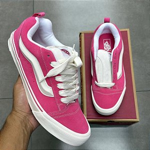 TÊNIS VANS KNU SKOOL SEASONAL HERO: PINK TRUE WHITE (COMPLETO)