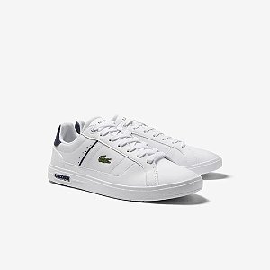 TÊNIS LACOSTE EUROPA PRO BRANCO/AZUL MARINHO (COMPLETO)