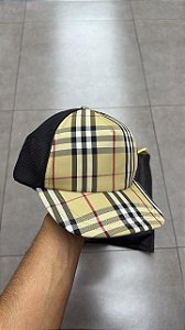 BONÉ BURBERRY CHECK MESH ARCHIVE BEIGE