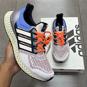 TÊNIS ADIDAS ULTRA 4D CHALK WHITE BLUE FUSION (COMPLETO)