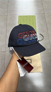 BONÉ GUCCI REPEAT LOGO NAVY
