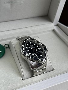 RELÓGIO LAARVEE PEA001 SILVER PRECISION STEEL CERAMIC BEZEL DIAL BLACK