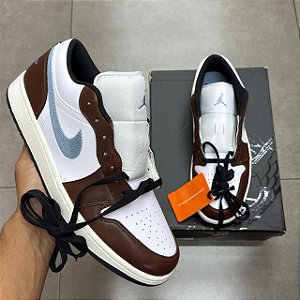 TÊNIS AIR JORDAN 1 LOW BROWN BLUE GREY (COMPLETO)