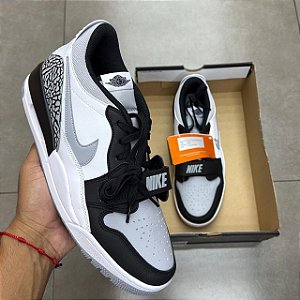 TÊNIS AIR JORDAN LEGACY 312 LOW WHITE BLACK COOL GREY OXIDISED GREEN (CAIXA DANIFICADA)
