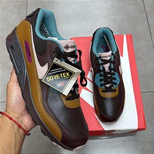 TÊNIS NIKE AIR MAX 90 GORE-TEX VELVET BROWN (COMPLETO)