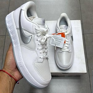 TÊNIS NIKE AIR FORCE 1 LOW UNITY WHITE SILVER (COMPLETO)