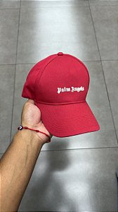 BONÉ PALM ANGELS CLASSIC LOGO CAP RED SILVER