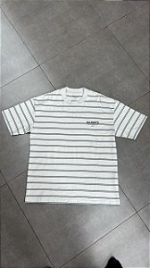 CAMISETA ALL SAINTS UNDERGROUND OVERSIZED STRIPE GREY