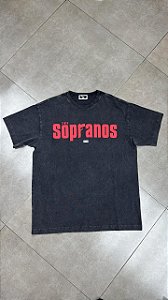 KITH X THE SOPRANOS CAMISETA MAIN LOGO VINTAGE BLACK
