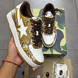 TÊNIS SSENSE X A BATHING APE BAPE STA TAN SNAKESKIN (COMPLETO)