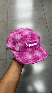BONÉ SUPREME HARRIS TWEED CAMP PINK FW25-W11