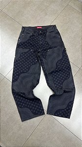 CALÇA SUPREME FLAG DOUBLE KNEE PAINTER BLACK SS26-W5