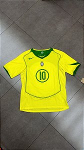 CAMISETA NIKE BRASIL RONALDINHO 2004 TOTAL 90