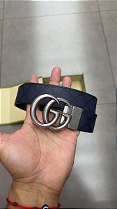 CINTO GUCCI GG SUPREME MONOGRAM PLUTONE BLACK 99cm