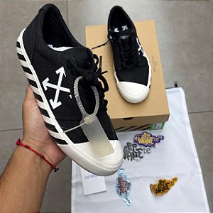 TÊNIS OFF-WHITE VULCANIZED UNDERCUT BLACK WHITE (COMPLETO)