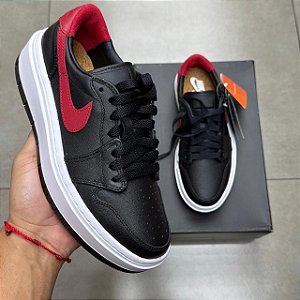 TÊNIS AIR JORDAN 1 ELEVATE LOW BLACK GYM RED (COMPLETO)